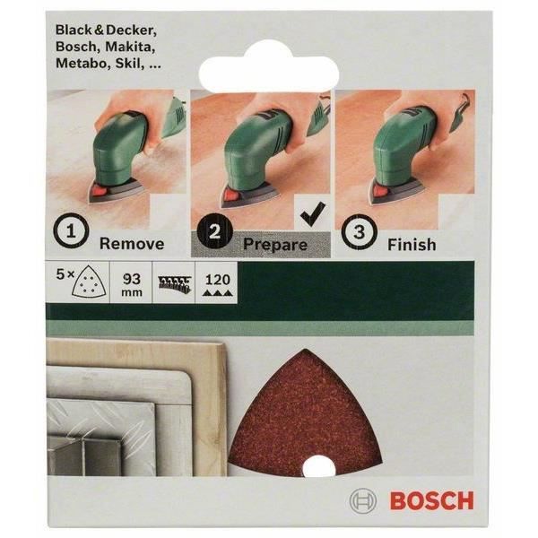 Bosch Expert Papier abrasif pour ponceuse Delta C470 G100 93 mm / 5 pcs