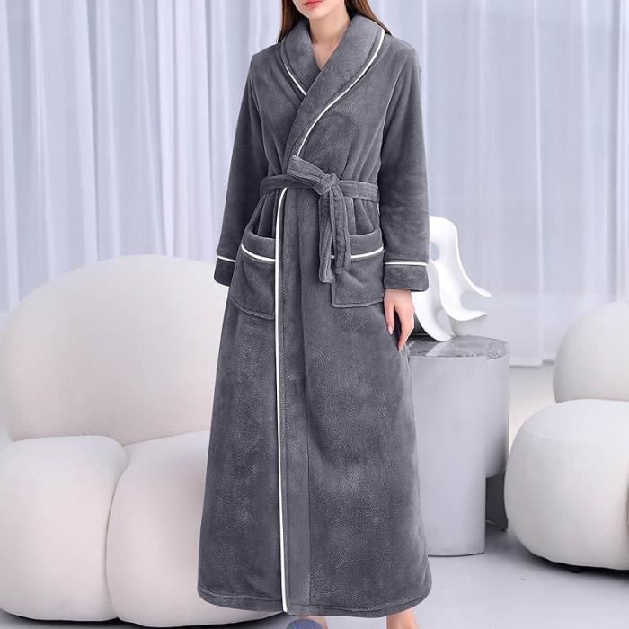 Peignoir femme gris outlet