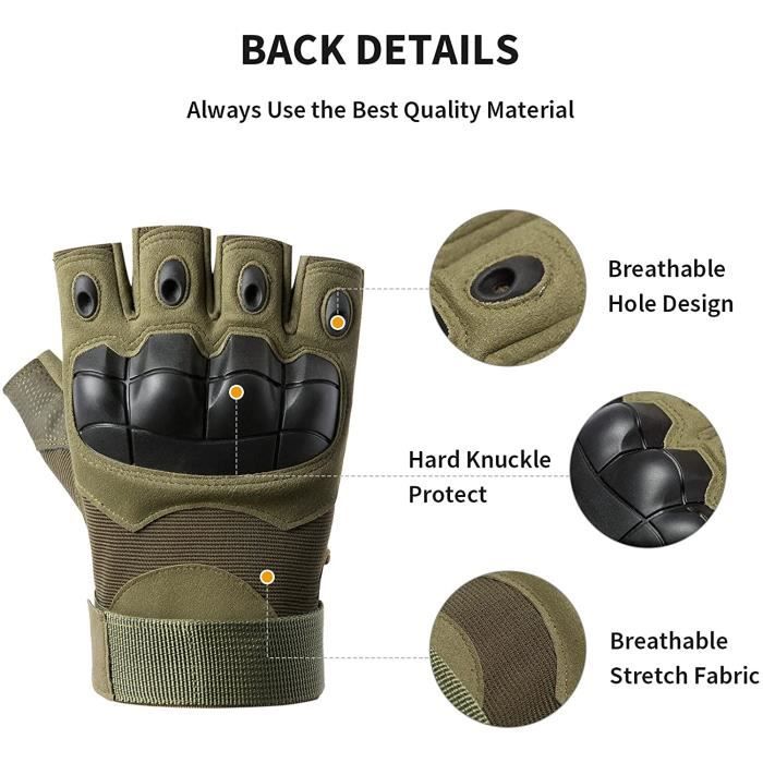 Acheter Gants tactiques pour hommes, gants militaires à doigt complet, pour  la chasse, la randonnée, l'armée, l'entraînement en plein air, gants de  protection