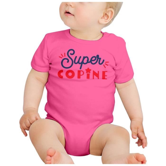 Body Bebe Manche Courte Rose Super Copine Meilleure Ami Enfant Fille Rose Cdiscount Pret a Porter