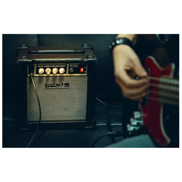 Combo Per Basso Rocktile BA-15 | Amplificatore 15W | Cassa Con Altoparlante 6.5" | Ideale Per Pratica