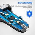 Chargeur rapide voiture allume-cigare quick charge 3.0 2 port USB adaptateur prise allume cigare pour iPhone iPad Samsung GPS etc-2