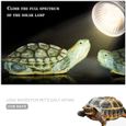 Lampe Tortue Terrestre Chauffante Reptiles pour Aquarium Éclairages 25W UVA UVB avec Base Longue 360° Rotation (avec Ampoule)-2