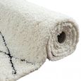Élégance scandinave : tapis moderne à motif losange blanc et noir pour une décoration intemporelle Größe - 120 x 170 cm-2