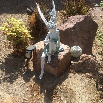 Statue de fée en résine pour jardin - QINGQUE - Fleur fée ornements - Blanc  - Lot de 2 - Cdiscount Jardin