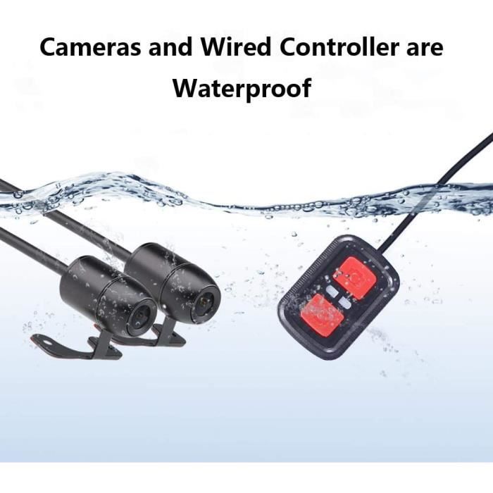 Dashcam Moto VSYSTO Double Caméra 1080P - Avant/arrière 150°, écran 2", étanche IP65, WiFi, Vision Nocturne