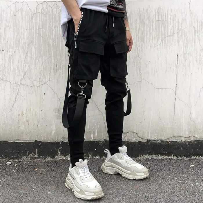 Pantalon Cargo Techwear Backlight Taille L Blanc Et Noir - Neuf Avec étiquettes