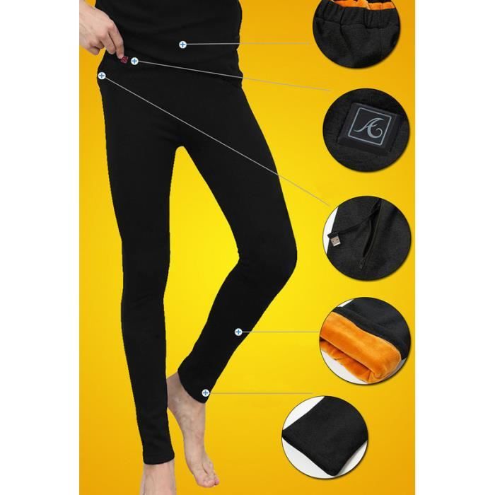 Ensemble Sous-Vêtements Thermiques Chauffants Hommes 28 Zones USB - Chauffage Intelligent Pour Hiver Froid Ski