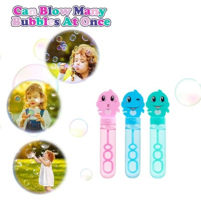 Mini baguettes à bulles de savon licorne (lot de 3) multicouleur