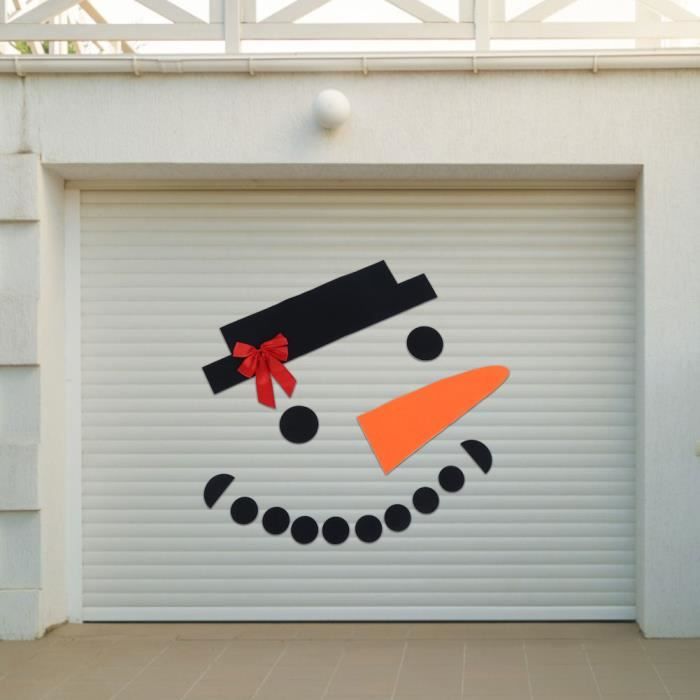 Autocollant mural pour porte de garage, réfrigérateur, voiture, père noël,  bonhomme de neige, décoration de noël pour la maison, bonne année -  AliExpress