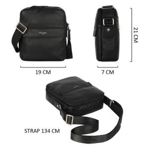 SPAHER Sac /à Bandouli/ère Sacoche Homme en Toile Besace Pochette T/él/éphone Portable Epaule Vintage Sac d/école Sac de Voyage Messager Crossbody pour iPad Unisexe Hommes Femmes Noir