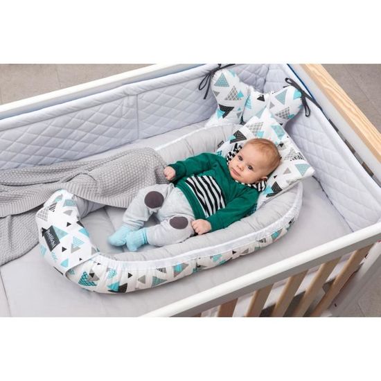 Bellochi Kit Nids Bebe 5 Pieces Reducteur De Lit Bebe Une Couverture De Bebe Cale Tete Bebe Un Oreiller Plat Tresor Cdiscount Puericulture Eveil Bebe