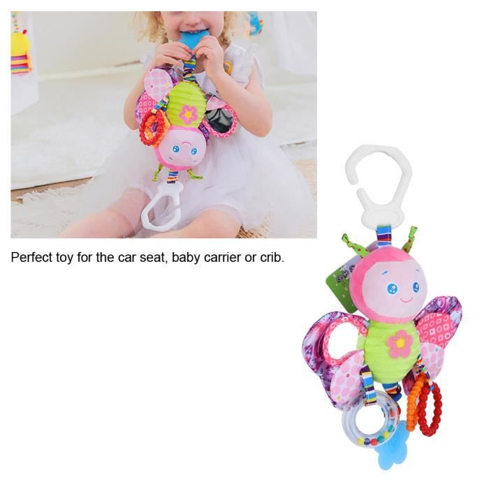 Cricia Hochets Suspendus Noir Et Blanc – Jouet Poussette, Berceau Et Siège Auto – Carillons Et Peluche Douce – Stimulation Visuelle Dès 0 Mois – Cadeau Naissance