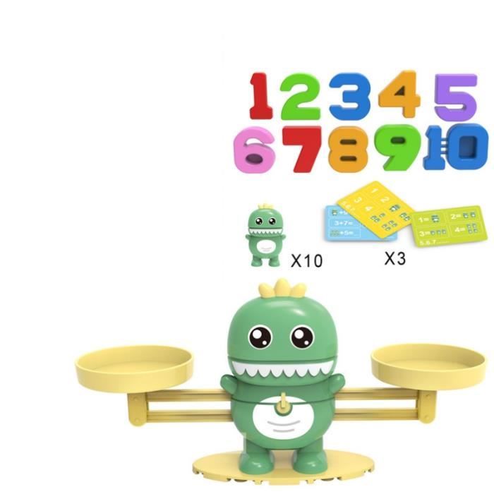 Jouet Balance Grenouille Montessori – Maths Éducatif Avec 19 Grenouilles, 10 Chiffres, 30 Cartes