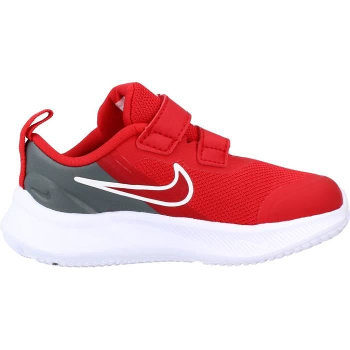 Basket Enfant NIKE 111264 Rouge Synthetique Lacets Plat Rouge Cdiscount Chaussures
