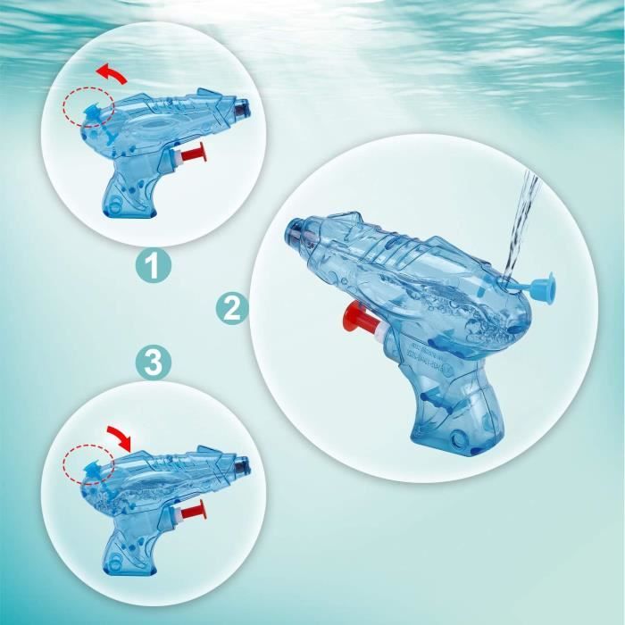 Pistolet à eau en plastique ABS haute capacité de 820 ml avec une portée de 8 à