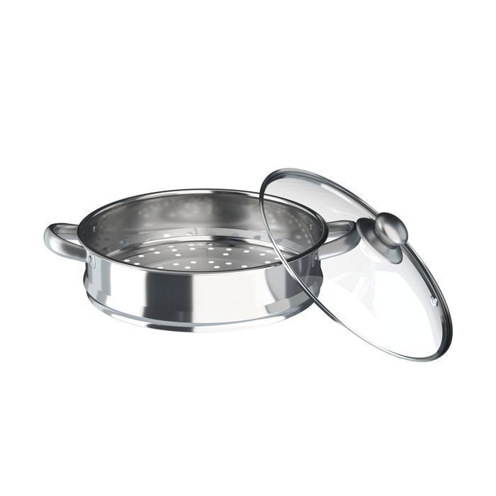 Ustensiles De Cuisine En Acier Inoxydable à 2 Couches, 27 Cm / 11 Po, Cuiseur à Vapeur à 2 Couches, Marmite à Soupe à Double Chaudière