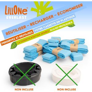 NETONDA 12 Recharges Poubelle à Couches - Sacs Anti-Odeur Citron Compatibles Twist & Click, LitterLocker, ClassicXL