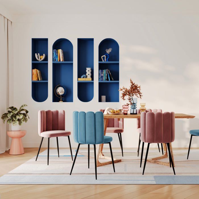 Lot De 2 Housses De Chaise D'anniversaire Bleues Pour Enfants – Motifs Gâteau Et Ballons – Décoration Pour Classe, Maison, Fête