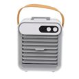 Climatiseur portable Nosheir – Refroidisseur rapide 3 vitesses avec miroir et support téléphone – Pour bureau et maison, Blanc