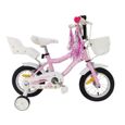 Vélo enfants Aurora 12 pouces - Makani - Roues de formation - Rose - Acier-0