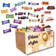 Ballotin Plaisir d'Offrir et son assortiment de 100 mini-chocolats Kinder Schokobons et Mini Bueno, Milka, Célébrations,Daim-0