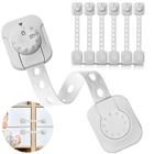 XINXU 6PCS Fermeture Serrure Sécurité Infantile Enfant Bébé Pr Placard Porte Tiroir Réglable- KIT SÉCURITÉ BÉBÉ - Blanc