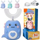 RQIURPN Brosse à dents électrique en forme de u pour enfants, brosse à dents sonique étanche ipx7, 2 modes de nettoyage, 60s Smart reminder