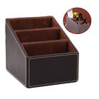 ANNEFLY 1 pcs Support de télécommande en cuir PU, Boite de Rangement a telecommande en Cuir Organisateur, organiseur de bureau