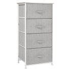 HOMCOM - meuble de rangement - Acier - 45x30x92cm - Gris