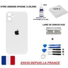 ITECHFRANCE® vitre arrière compatible IPHONE 11 BLANC 6.1 qualité origine en verre, coque cache batterie double face Adhésif,dissolv