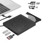 KENETUOS Lecteur Graveur DVD CD Externe Super Rapide USB 3.0 de TypeC avec Lecteur de Carte SD TF et Port clé USB, Win 11 PC, Mac - KENUOS