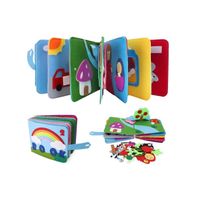 Quiet Book Busy Board – Livre en feutre 3D Toy Activity Boards Livres bébé Soft Books Livre en tissu souple 1 -3 ans,jouet sensoriel