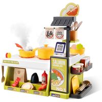 Ensemble de cuisine enfants,représentant un fast-food vendant du poulet frit avec caisse enregistreuse - Jeux - Jouets
