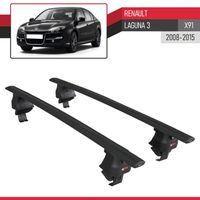 Barres De Toit 3 Rails Apline Pour Renault Laguna 3 Break 2007-2013 - Aluminium Gris, Charge Max 75 Kg (roulant)