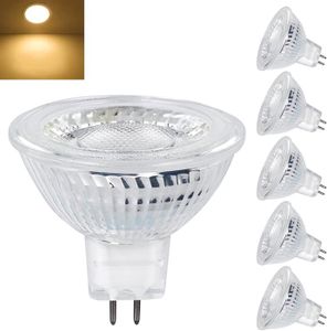 10x Ampoules LED MR16 GU5.3 Greenandco - 3W 300lm 2700K Blanc Chaud - 38° Non Dimmable - 12V AC/DC