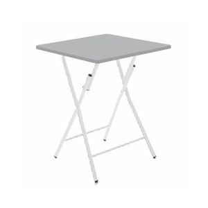 Table Pliante Jardin Tectake Grise 80x60x68cm - Hauteur Ajustable Occasion