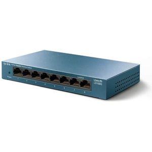 COURANT PORTEUR - CPL TP-Link Switch Ethernet Gigabit 8 RJ45 ports metallique 10/100/1000 Mbps (Vitesse jusqu'à 2000Mbps), Idéal pour étendre le réseau câ