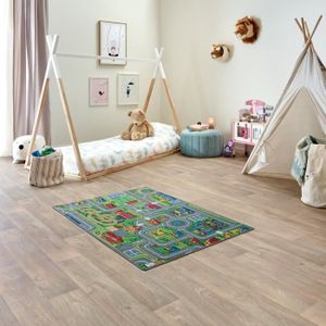 TAPIS Tapis de Jeu Enfant 95x133cm, Playcity - Tapis Circuit Voiture - Lavable - Antidérapant - Carpet Studio