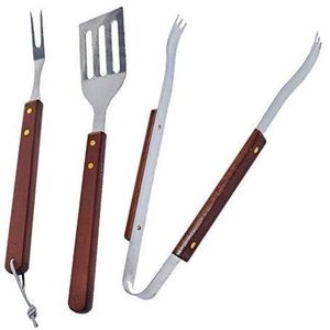 USTENSILE AWANG BBQ-Aid Lot de 3 Accessoires de Barbecue – Pinces, spatules et ustensiles de Fourche – Accessoires de Barbecue en Acier In164
