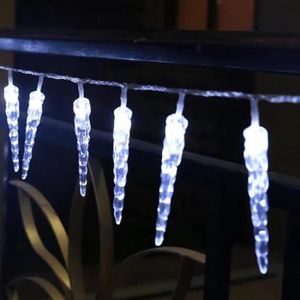 Guirlande lumineuse DEL de style stalactite avec 8 modes d′éclairage -  Intérieur/Extérieur - 200 DEL - 3000 K - 5.5 m