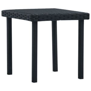 TABLE BASSE JARDIN  FDIT Table à thé de jardin Noir 40x40x40 cm Résine tressée - FDI7843871974673