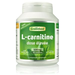 COMPLEMENTS ALIMENTAIRES - VITALITE Greenfood L-carnitine 500 mg - 120 comprimés,  San