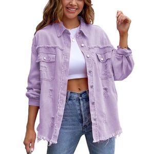 BLOUSON Veste en Jean Femme - Manteau Court Utility Jacket