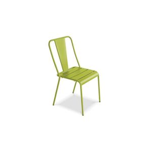 FAUTEUIL JARDIN  Chaise de jardin bistrot - Oviala - Vert - 44 x 49