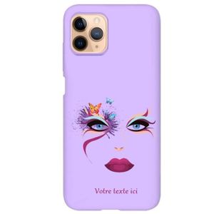 COQUE - BUMPER Coque violet Iphone 11 visage makeup papillon