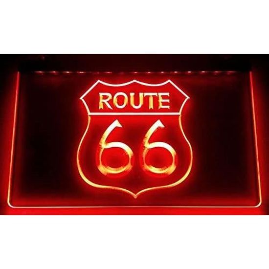 5061 Enseigne lumineuse panneau publicité ROUTE 66 Miller Engineering