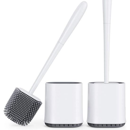 Newthinking - Brosse WC Jetable Avec 36 Recharges - Système Nettoyage Automatique, Support Auto-ouvert/fermé - Pour Salle De Bain