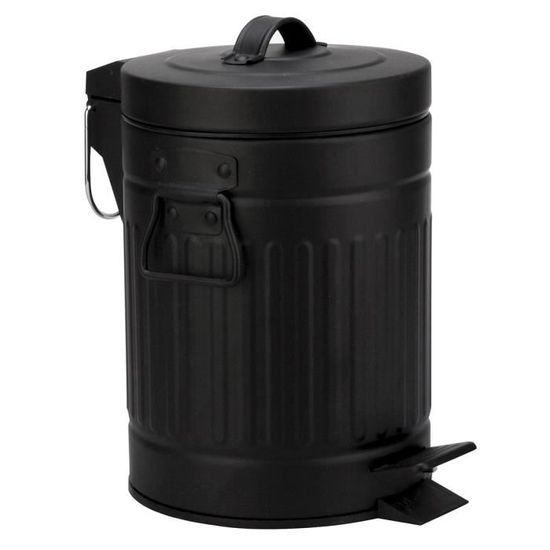 Poubelle à Pedale NewIcon 3L Bin MATT BLACK BRABANTIA