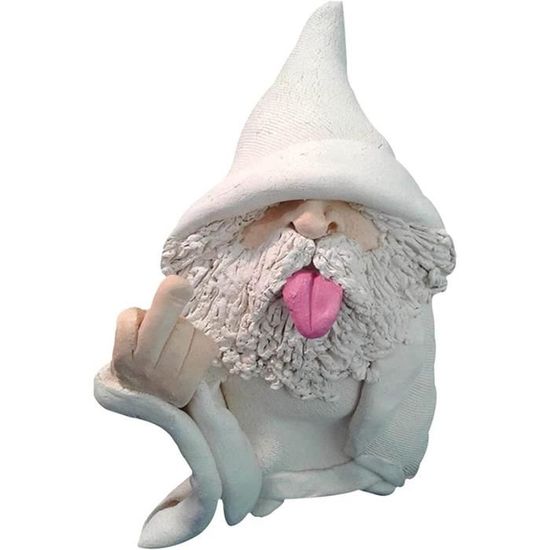 Statue De Nain De Jardin En Résine - Décoratif, Imperméable - Dimensions 10.5x10x17cm - Pour Extérieur (jardin, Pelouse) Ou Intérieur